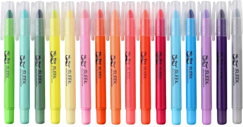 Mr. Pen Gel Highlighters - 16 Pcs (8 Pastel & 8 Vibrant) Assorted Colors, No Bleed Bible Highlighters