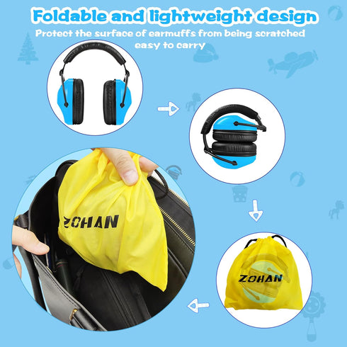 ZOHAN 030 Kids Noise Cancelling Headphones for Autism - Ear Protection for Kids