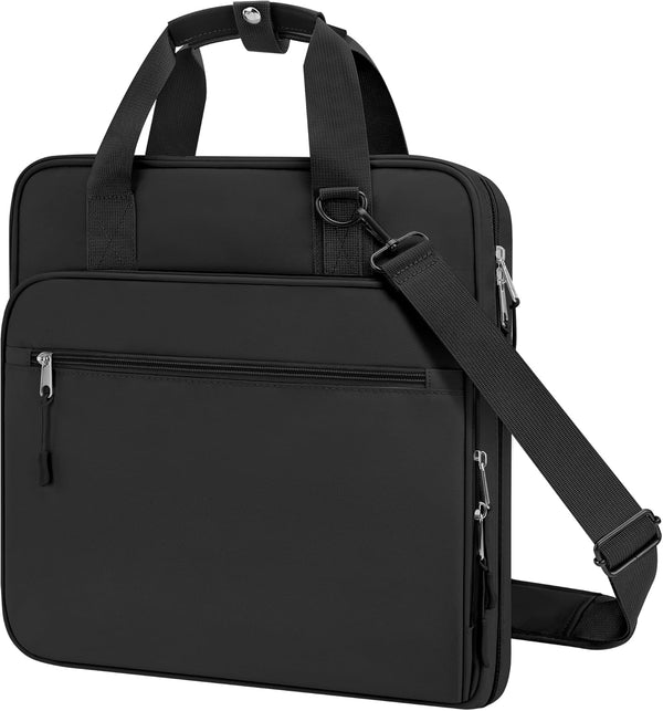 Zipper Binder, 3 Ring 2 Inch School Binder with 500 Sheet Capacity, Black, Handle & Shoulder Strap Included