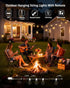 Dimmable 50FT 18+1 ST38 Bulbs Outdoor String Lights Waterproof with Remote, Shatterproof Edison LED Hanging Outside