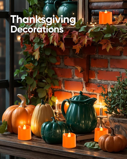 24Pack 400+Hour 2/4/6/8H Homemory Remote Control Flameless Candles, Timer Led Votive Candles, Battery Operated Tea