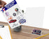 6 Pack 8.5" 11" 3.5" 2" Marketing Holders Acrylic Sign Holder x with x Business Card Pocket Slant Back Side Load Clear