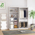 C&AHOME Wire Cube Storage, 8-Cube Organizer Metal Grids, Modular Shelves Units for Home, Office, Living Room