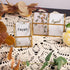 Feyarl Gold Glass Vertical Business Card Holder, Clear Name Card Display Stand for Office Meeting Desk