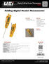 UEi Test Instruments PDT650 Folding Pocket Digital Thermometer, Yellow