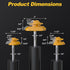 3 45 Set 1/4" 1/2", 5/8", 3/4", Professional PCS Degree Lock Miter Router Bit - Carbide Tipped, Shank, Cutting Height:
