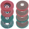 8 Pcs 4" Nylon Fiber Flap Disc Polishing Grinding Wheel Set, Abrasive Sanding Wheels for Angle Grinder
