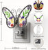 1-Pack 7W 3000K KY&BOSAM Butterfly Night Lights Plug into Wall Plug in Night Light Dusk to Dawn Warm White Bright Real