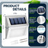 6 Pack Lights,3 GIGALUMI Solar Step LED Solar Stair Lights Outdoor LED Deck Lighting Stainless Steel Waterproof Led