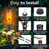 6 Pack IP65 Toodour Solar Lights Outdoor, Solar Torch Lights with Flickering Flame, Waterproof Yard Lights Landscape