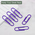 YOKIVE 200 Pcs Paper Clips, Office Clips with Smooth Surface and Box, Great for Office, Art, Home, Daily Use - Purple,
