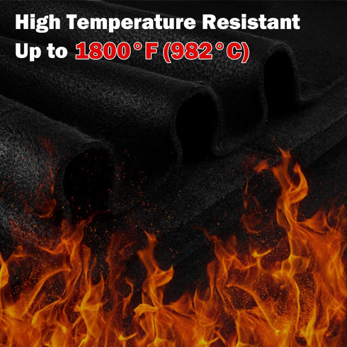 Carbon Felt Welding Blanket Fireproof - 20" X 20" Heat Resistant Fabric 1800 F High Temp Insulation Blanket, Heat Shield Mat for Grill Stove Pit, Welding Pad for Plumbing Brazing by kanhiro