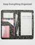 5"9" Server Book for Waitress Book with Zipper Pocket and Magnetic Closure, Grey Leopard Cute Server Wallet with Money