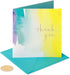 Abstract Watercolor Thank You Card - Blank Inside for Personal Messages