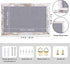 Gray Felt Bulletin Board, Decorative Hanging Bulletin Boards for Walls with White Rustic Wood Frame, Pin Board Vision Board for Office Home and School with Pins, Screws (2030,WH,1pc) by Aitakatta