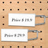 Thyle 50 Pcs Metal Scan Hook with Label Holder for 1/8" to 1/4" Pegboard, Wall Accessories for Home Garage Retail