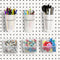 Kuhome 6 Sets Pegboard Bins and Cups with Hooks for Organizing Craft Tools, Transparent Storage for Garage