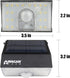 EL8570 1000 Wagan Lumens Outdoor LED Solar Wall Light Waterproof Motion Detected Light, Black