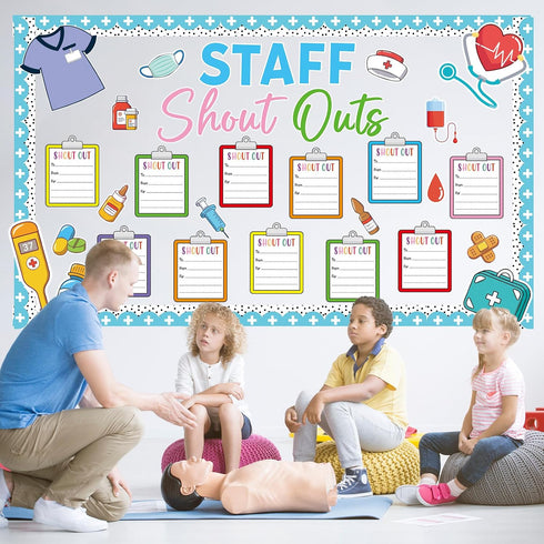 Set Healthy Staff Shout Outs Bulletin Board Decorations Nurse Week Staff Shout Outs Bulletin Board Appreciation