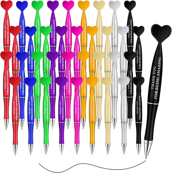 Yeaqee 36 Pcs Appreciation Pens, Bulk Inspirational Ballpoint Gifts, Thank You for Being Amazing for Employees