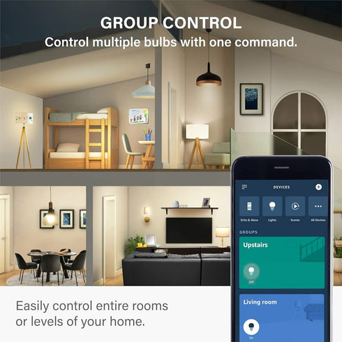 Sengled Bulb, S1 Bulbs, Bulbs E26 60W 800LM, 4-Pack Alexa Light Auto Pairing with Alexa Devices, Warm Light Smart Light