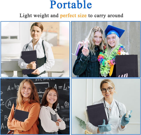 Zzrywuty 100 Packs Two Pocket File Folders with Business Card Slot, Textured Paper, Letter Size for School and Office