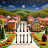 Tustao 10Pcs Black Mini Miniature Street Light Model, Railway Train Post Lamps Light Poles for Outside,Pole Black Lamp