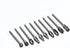 1/8 inch Carbide Burr Set - 10pcs Aluma Cut Rotary Burrs for Aluminum, 3mm Shank Fits Die Grinder Drill