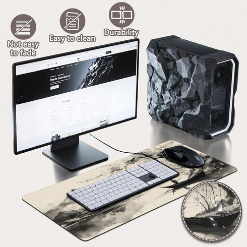Yuhijoy (31.5"11.8") Gaming Mouse Pad - Japanese Painting Large Mouse Pads for Desk - Desk Mat for Keyboard and Mouse