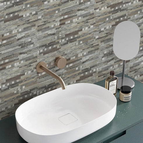 20 Midcard Sheets Peel and Stick Backsplash PVC Wall Tile,for Kitchen Backsplash