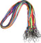 Wisdompro 30 Pack Colorful 17 inch Nylon Neck Lanyard Strap with J-hook for Keys, ID Badges, USB Flash Drives