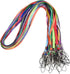 Wisdompro 30 Pack Colorful 17 inch Nylon Neck Lanyard Strap with J-hook for Keys, ID Badges, USB Flash Drives