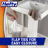 4 26 Count Hefty Small Garbage Bags, Flap Tie, Clean Burst Scent, Gallon