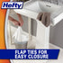 4 26 Count Hefty Small Garbage Bags, Flap Tie, Clean Burst Scent, Gallon