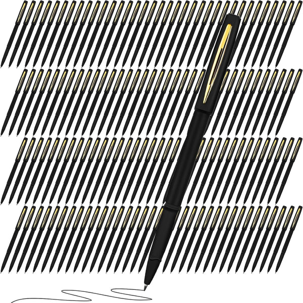 Outus 150 Pcs Black Gel Ink Pens, Ultra Fine Point Rollerball Pens for Office, School, Writing, Sketching