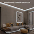 Olaholii 16.4ft 6500K Ra93+ Dimmable COB Led Strip Light with Remote, Bright Daylight White Led COB Strip Light, White