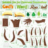 CY2SIDE Leaves Bible Tree Cutouts - 86PCS Rooted in God’s Word Tree Bulletin Board Set Green Leaves Name Tag Trees Cutouts Trim Borders Back to School Faith Religious Sunday School Wall Decorations by CY2SIDE