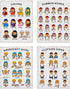 Bright Creations 8 Pack Sign Language Posters for Kids, Teacher Classroom Supplies (13 x 17 In)