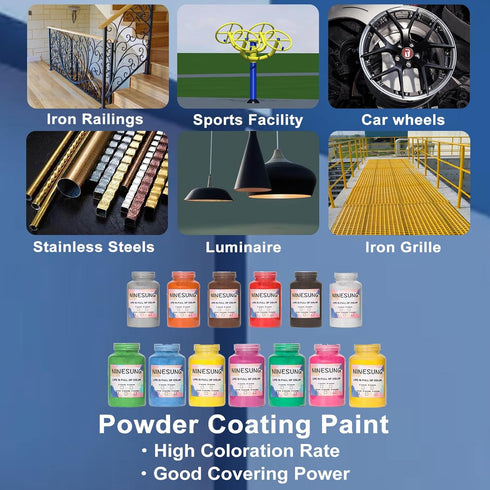 Powder Coating Powder for Metal Surfaces, Perfect for Car Paint, Steel Structures, Factories, Buildings, Gardens
