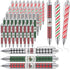 Cholemy 200 Pcs Christmas Pens Bulk, Xmas Novelty Ballpoint Pens, 0.7mm Black Ink for School Office Home Gifts