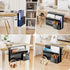 Litwaro Desk Side Storage Organizer, Under Desk Laptop Holder Clamp on Shelf, No Drill Laptop Desk Mount with Magnetic