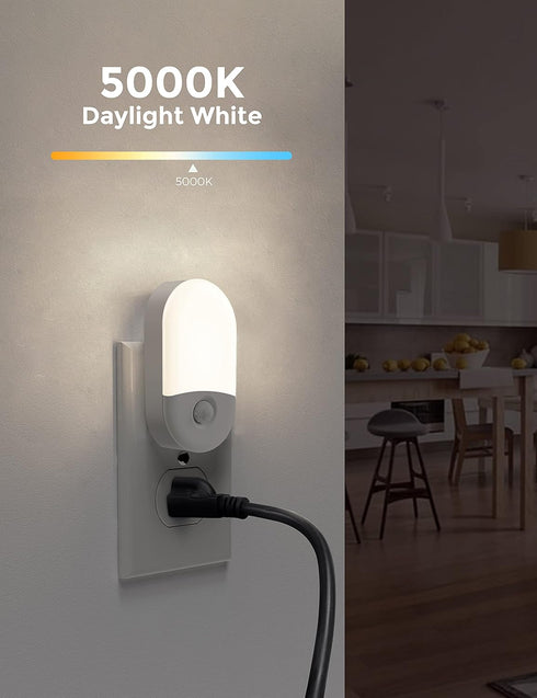 5000K 4 Pack L LOHAS LED Motion Sensor Night Light Plug in, Motion Activated Night Light, Daylight White, Night Lights