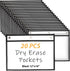LOPYXBR 20 PCS Horizontal Job Ticket Holders 8.5x11 Inch Dry Erase Pockets Reusable