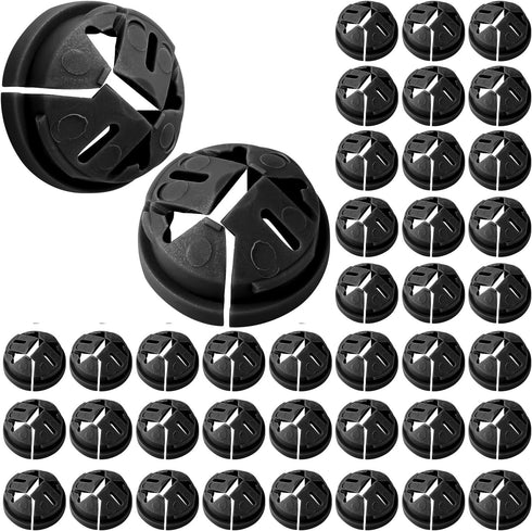 50pcs Push-in Cable Connectors, 3/8 Inch Trade Size Non-Metallic Push In Connector for Romex 1/2 Inch Knockouts (Black)