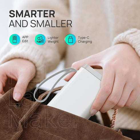 Nelko 2.0 P21 Label Maker, Bluetooth Label Makers, Wireless Mini Label Maker Machine with Tapes, Inkless Portable Label