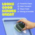 1 Brite by Scotch-Brite Palm Scrubber with Drain + Dry Stand, Household and Kitchen Sponge for Washing Dishes
