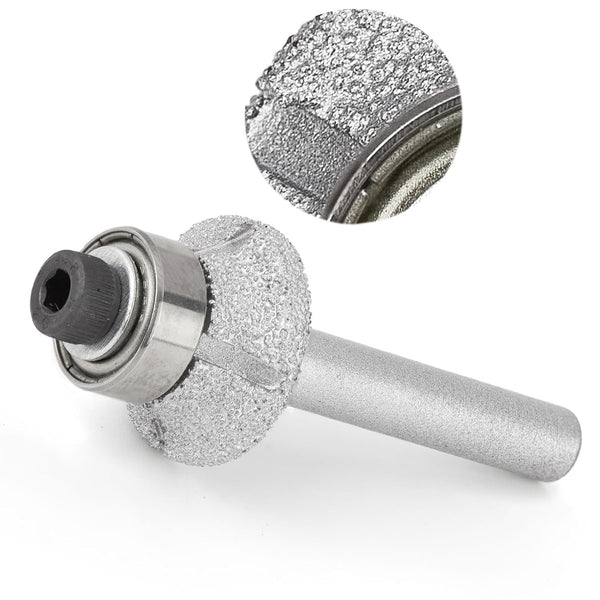 ILOVETOOL Radius Head 3mm Router bits 1/4 Shank Diamond BRAZED Profile Wheel