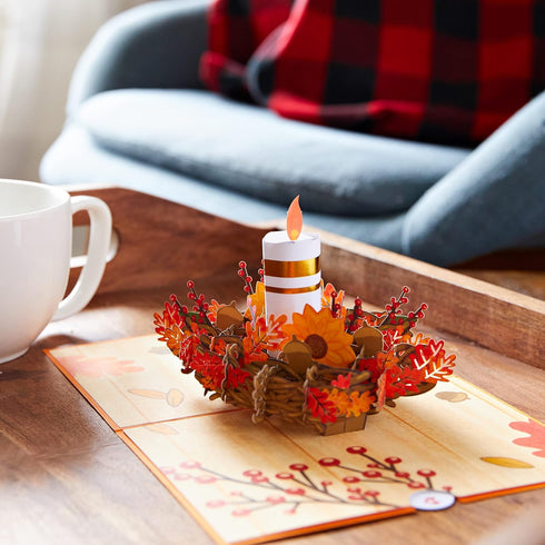 Lovepop Fall Thanksgiving Pop-Up Card, 3D Greeting Card for Her and Him, Blank Note Card & Envelope Included