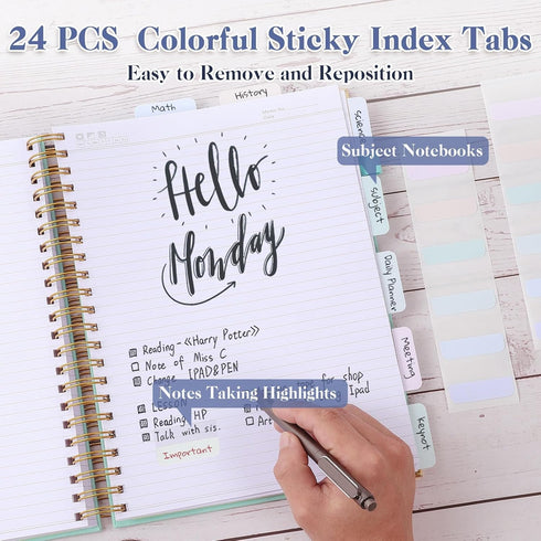 Spiral Notebook, 8.5" x 11", College Ruled, Hardcover Notebook with Numbered Pages, Blue
