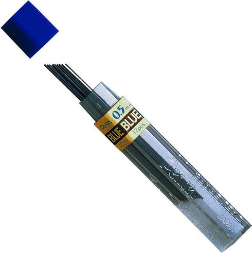 Pentel Refill Lead Blue (0.5mm) Medium 12 Pcs/Tube, 12 Tubes of Lead (PPB-5) by Pentel